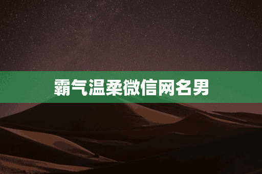 霸气温柔微信网名男(霸气温柔微信网名男生)